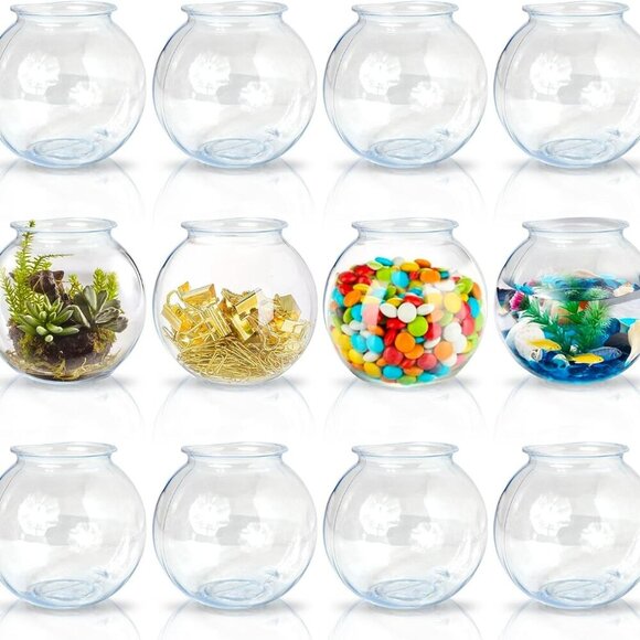 Other - Plastic Ivy Bowls - 12 Pack - 16 Oz - Fish Bowl for Drinks, Home Décor, Unbreaka